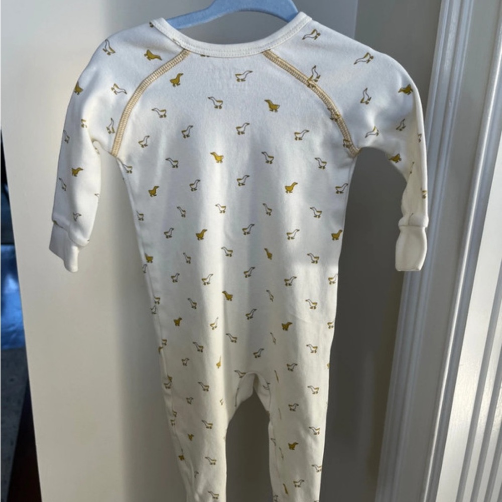 Charming Kids Footie with goose Print pehr